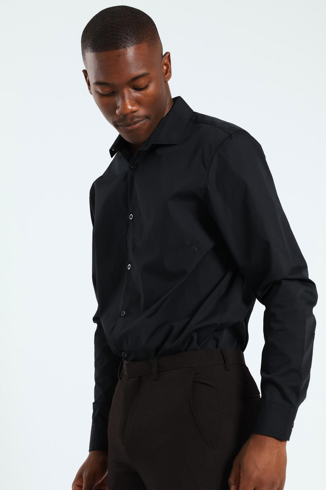 Easy Care Long Sleeve Shirt - Black