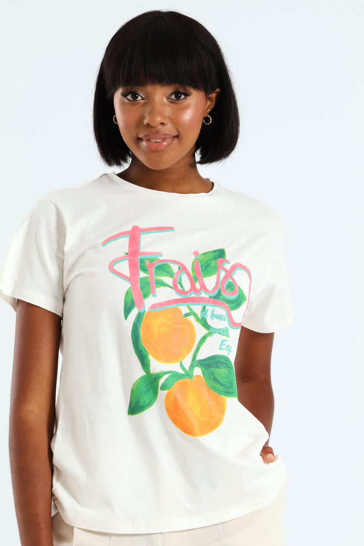 Frais Fruit Tee - Ivory