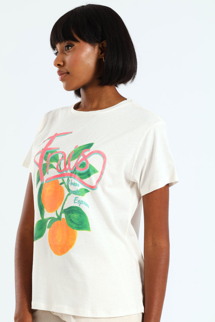 Frais Fruit Tee - Ivory