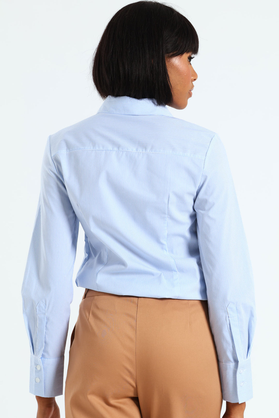 Classic Formal Stripe Shirt - Light Blue