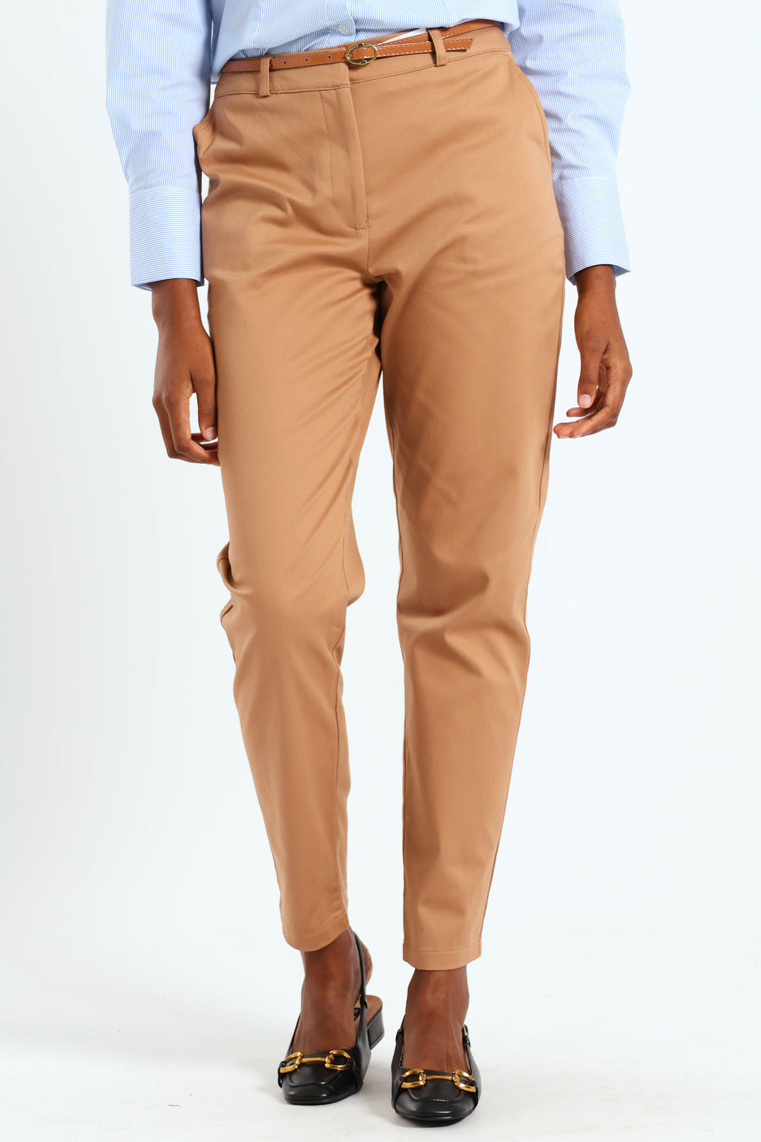 Chino Belted Pant - Stone