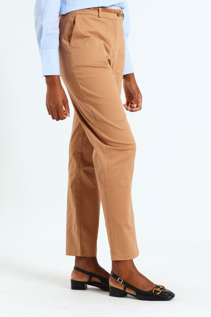 Chino Belted Pant - Stone