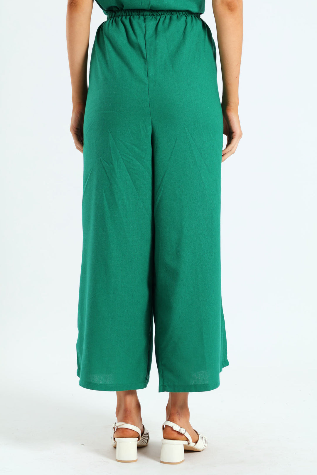 Pull On Drapey Capri Pants - Meadow Green