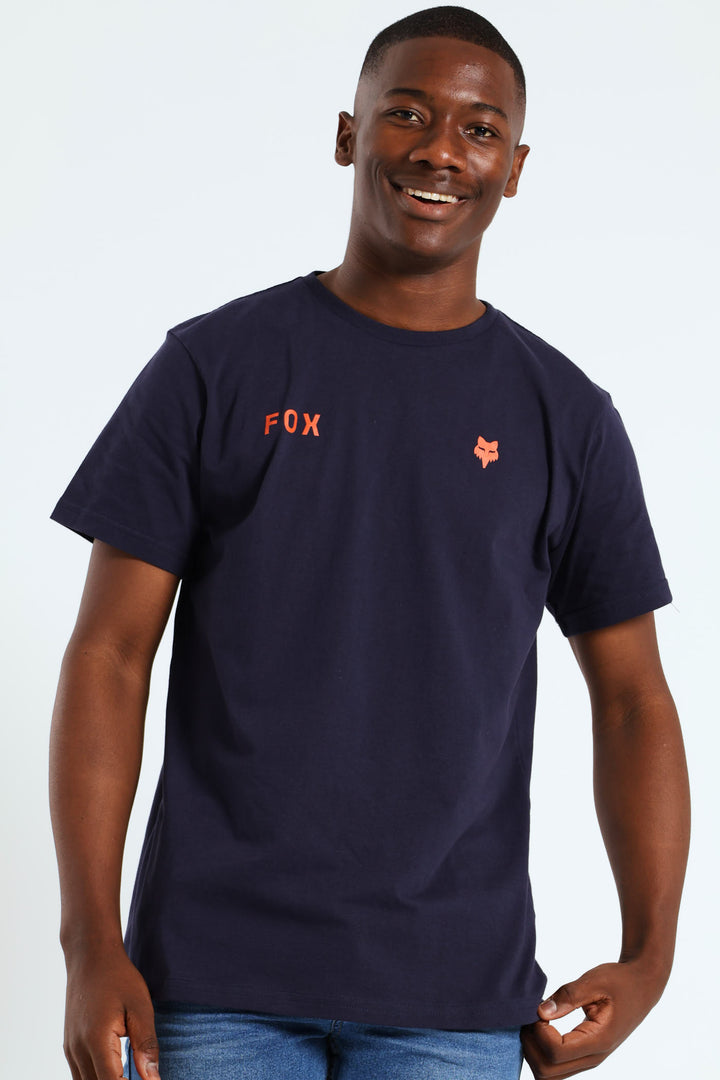 Wordmark Tee- Navy