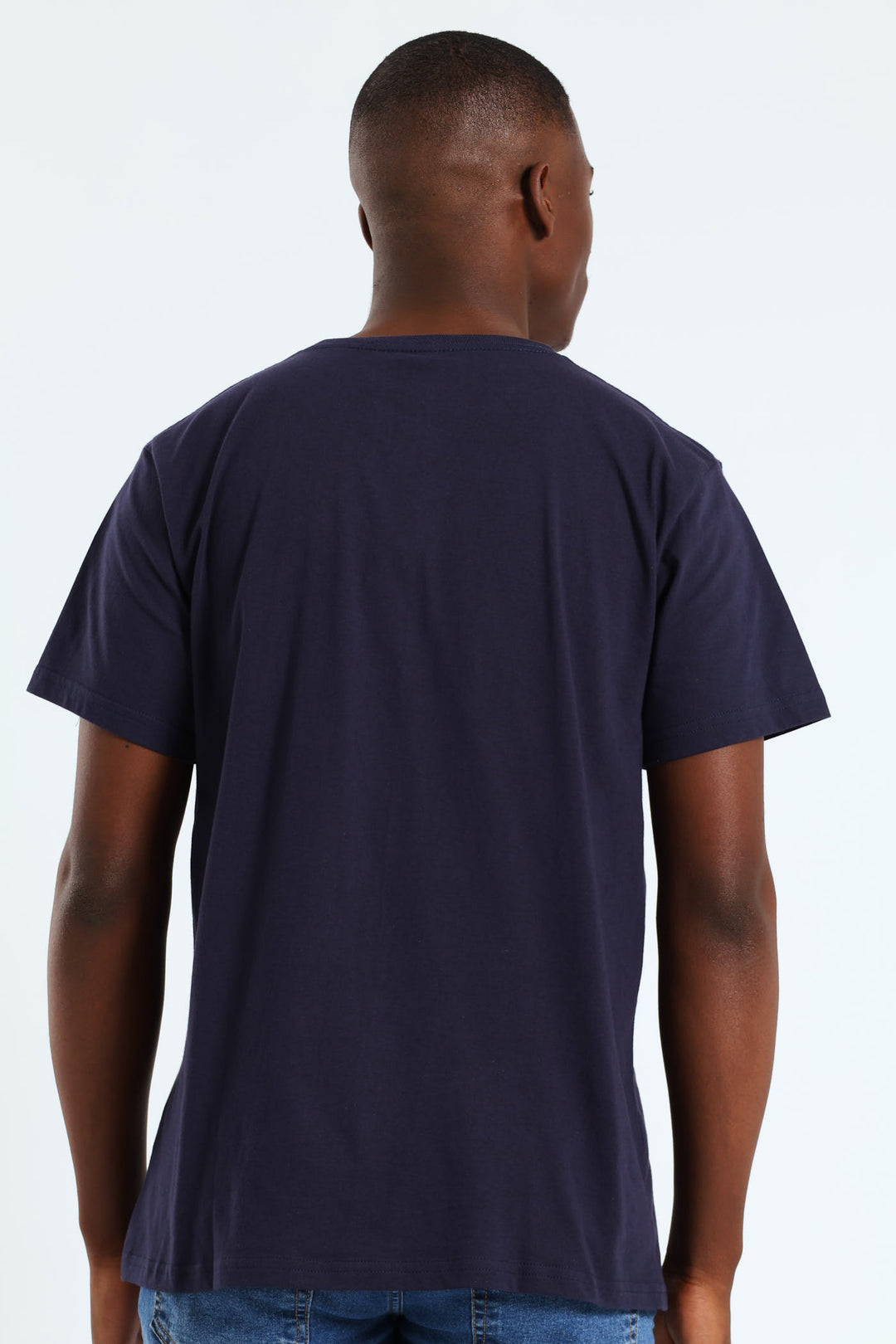 Wordmark Tee- Navy