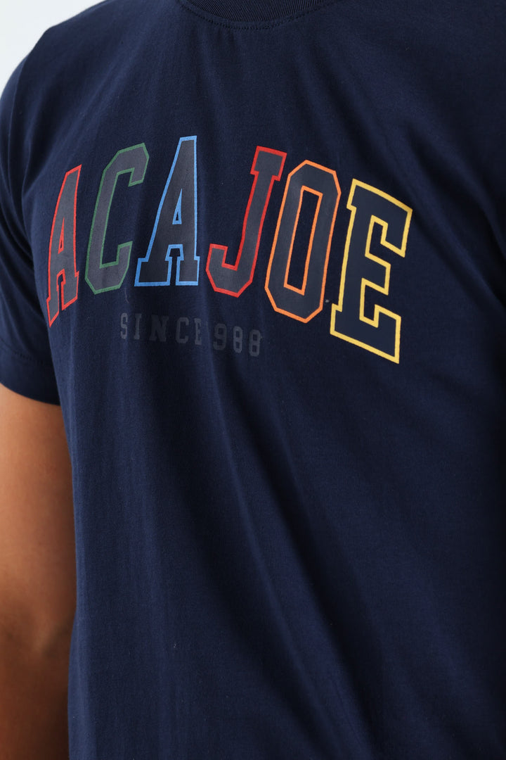 Boys Applique Tee - Navy