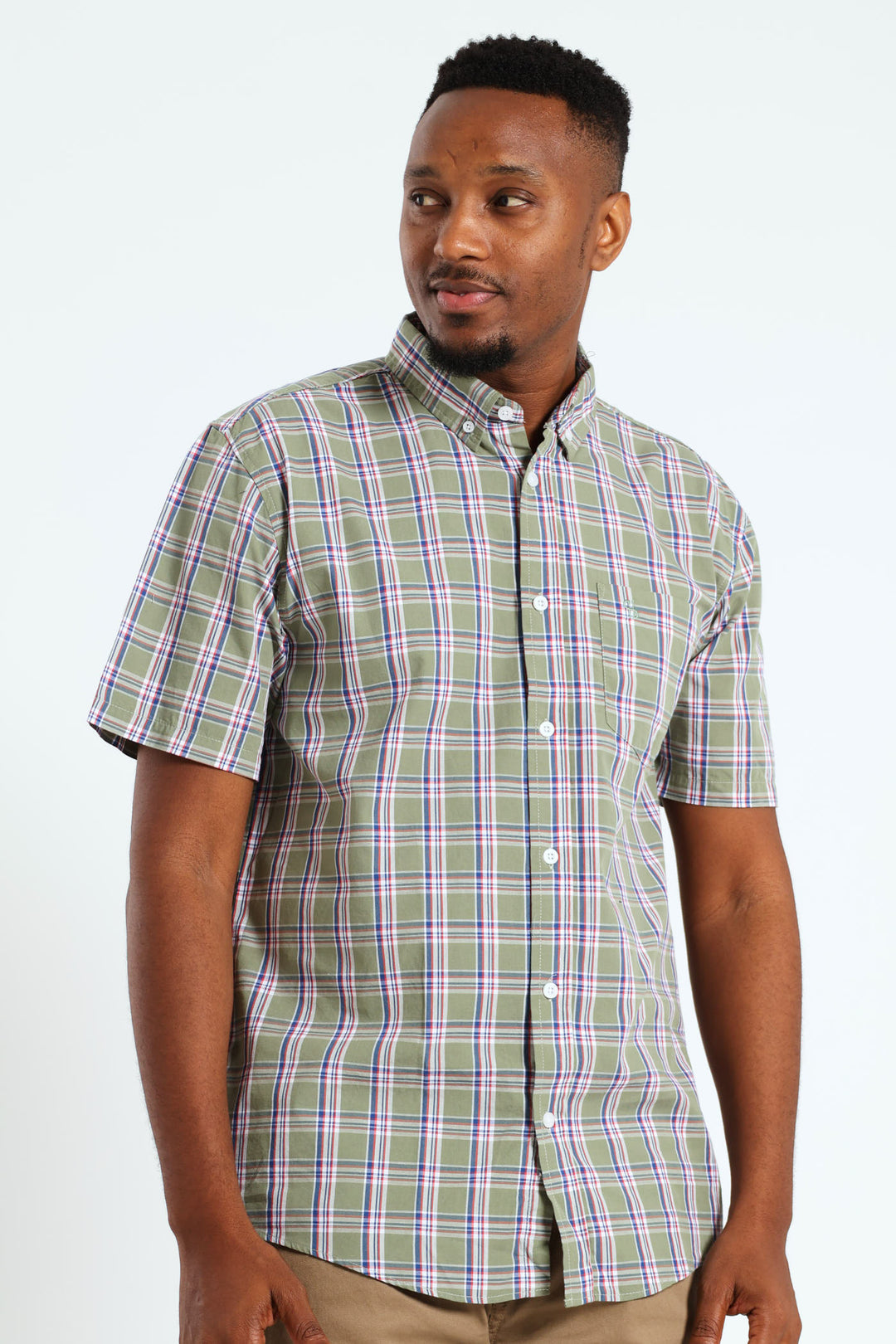 Button Down Check Shirt - Light Fatigue