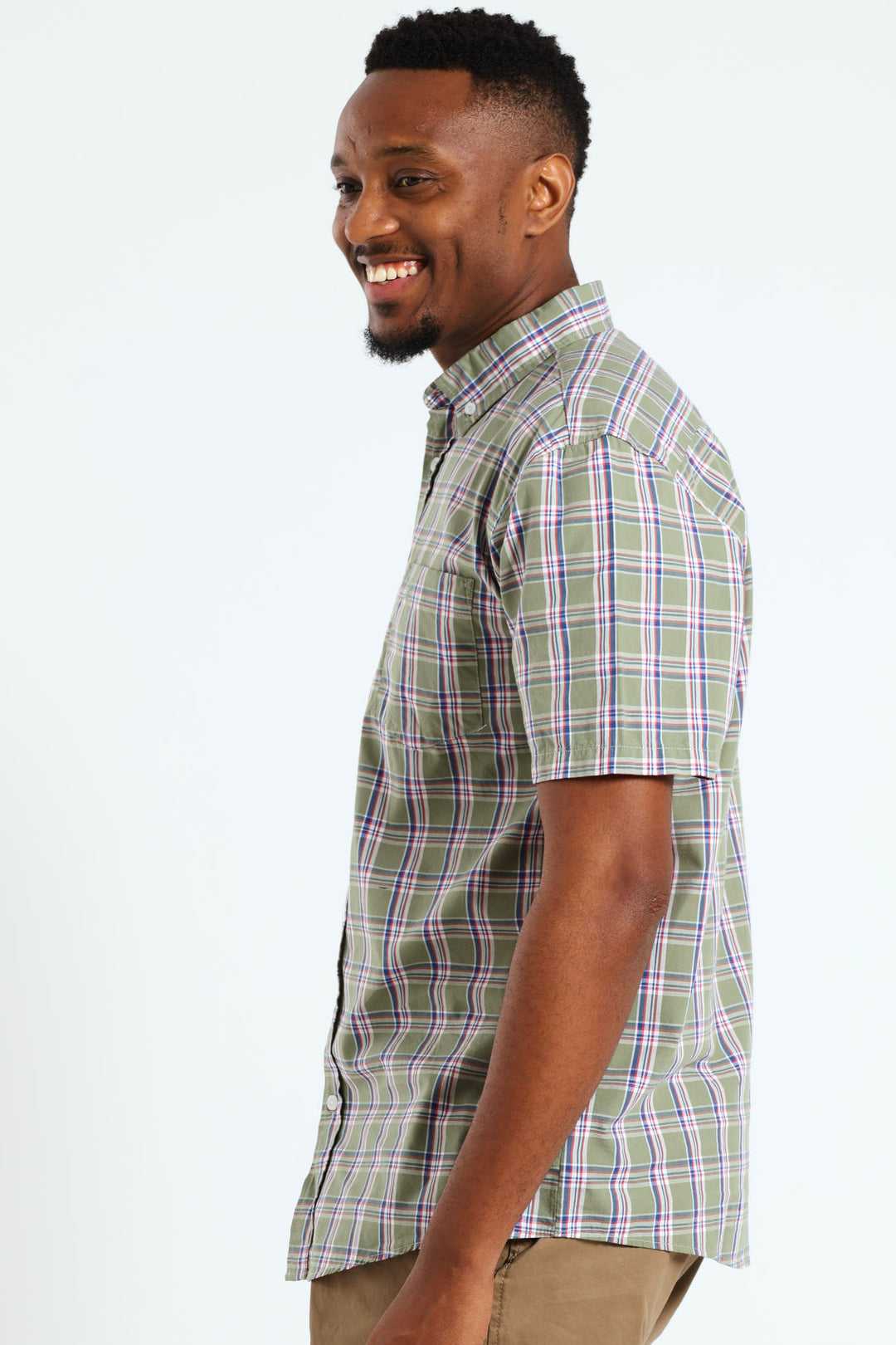 Button Down Check Shirt - Light Fatigue