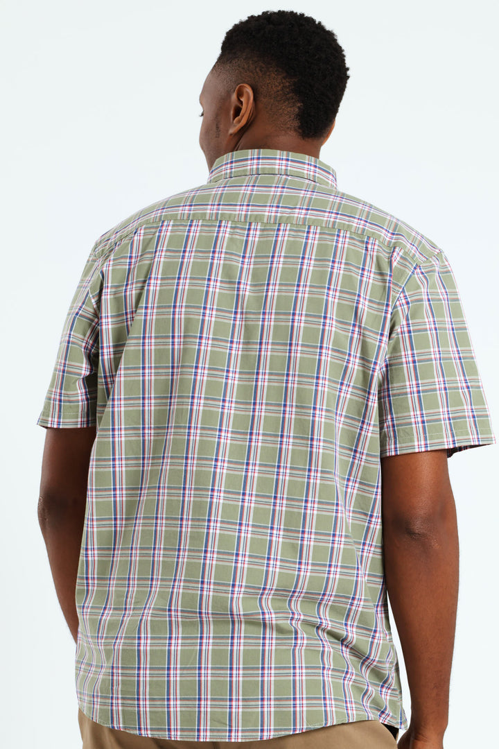 Button Down Check Shirt - Light Fatigue