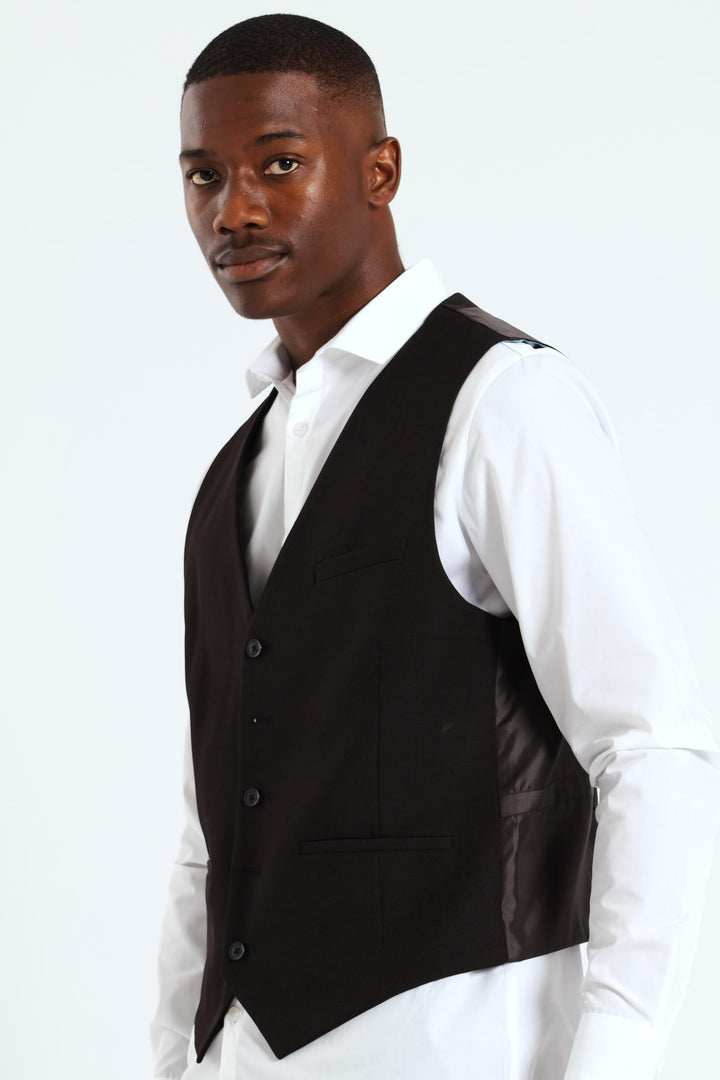 Slim Essential Suit Waistcoat - Black