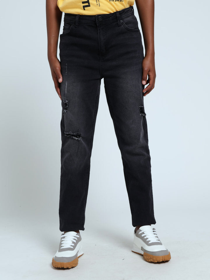 Boys Rip & Repair Denim Jeans - Black