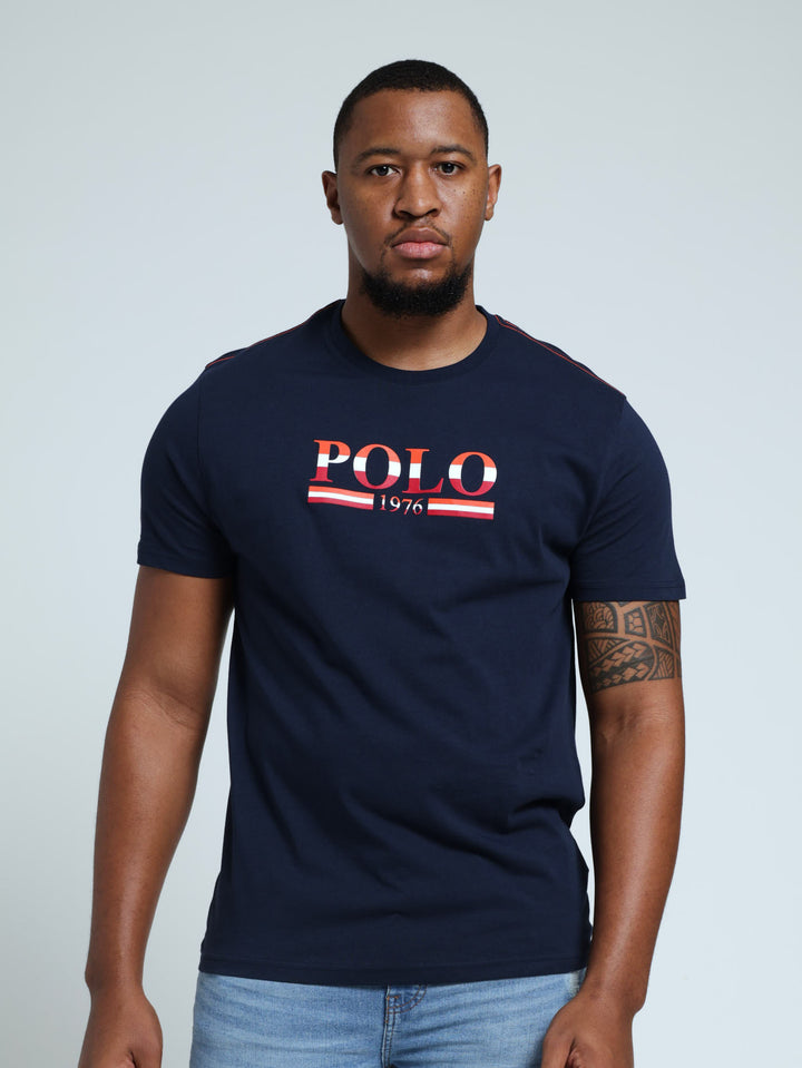 ZAC PRINTED TEE - NAVY