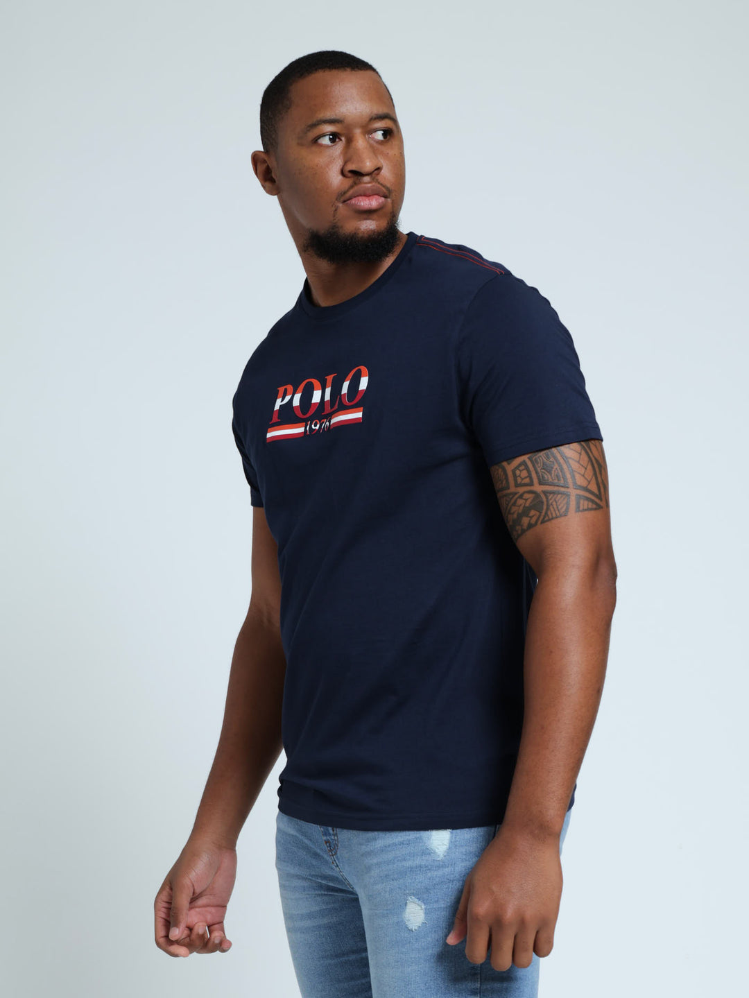 ZAC PRINTED TEE - NAVY