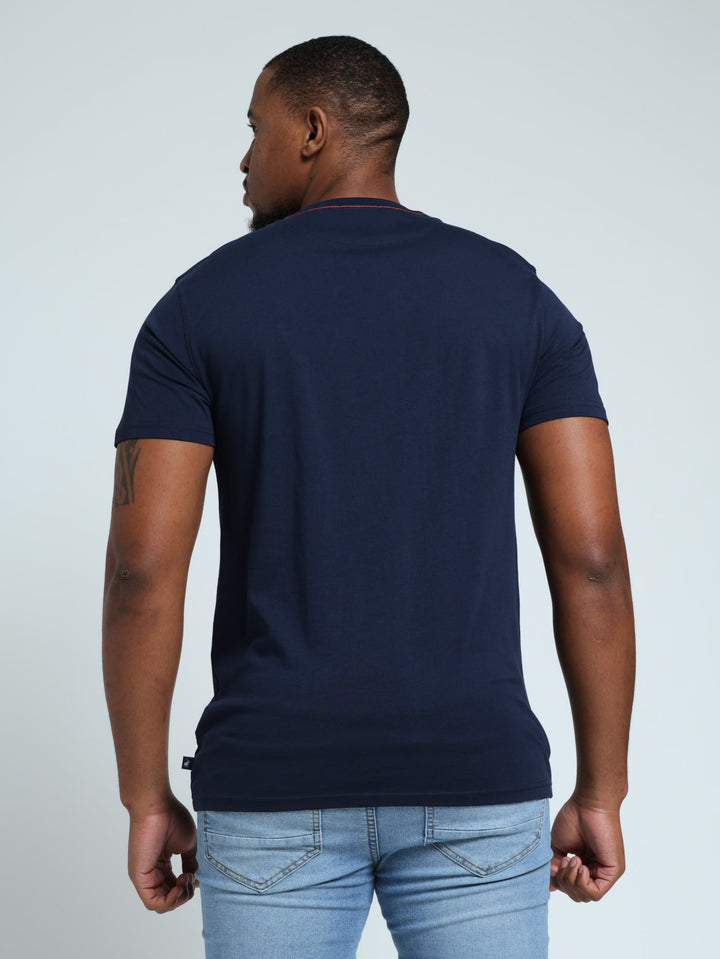 ZAC PRINTED TEE - NAVY