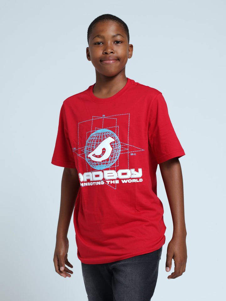 Boys 3D Sphere Tee - Red