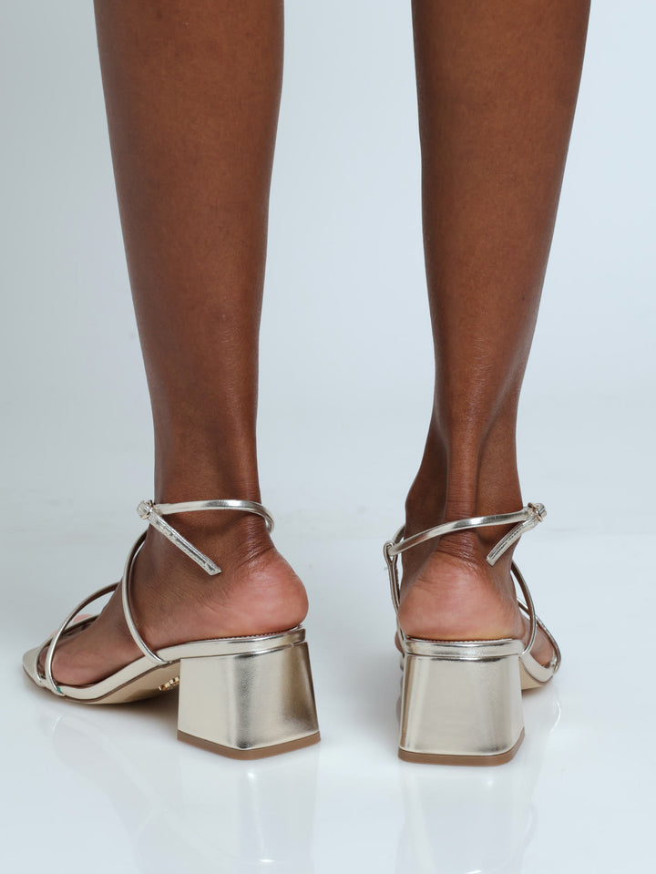 Remmi Block Heel - Gold