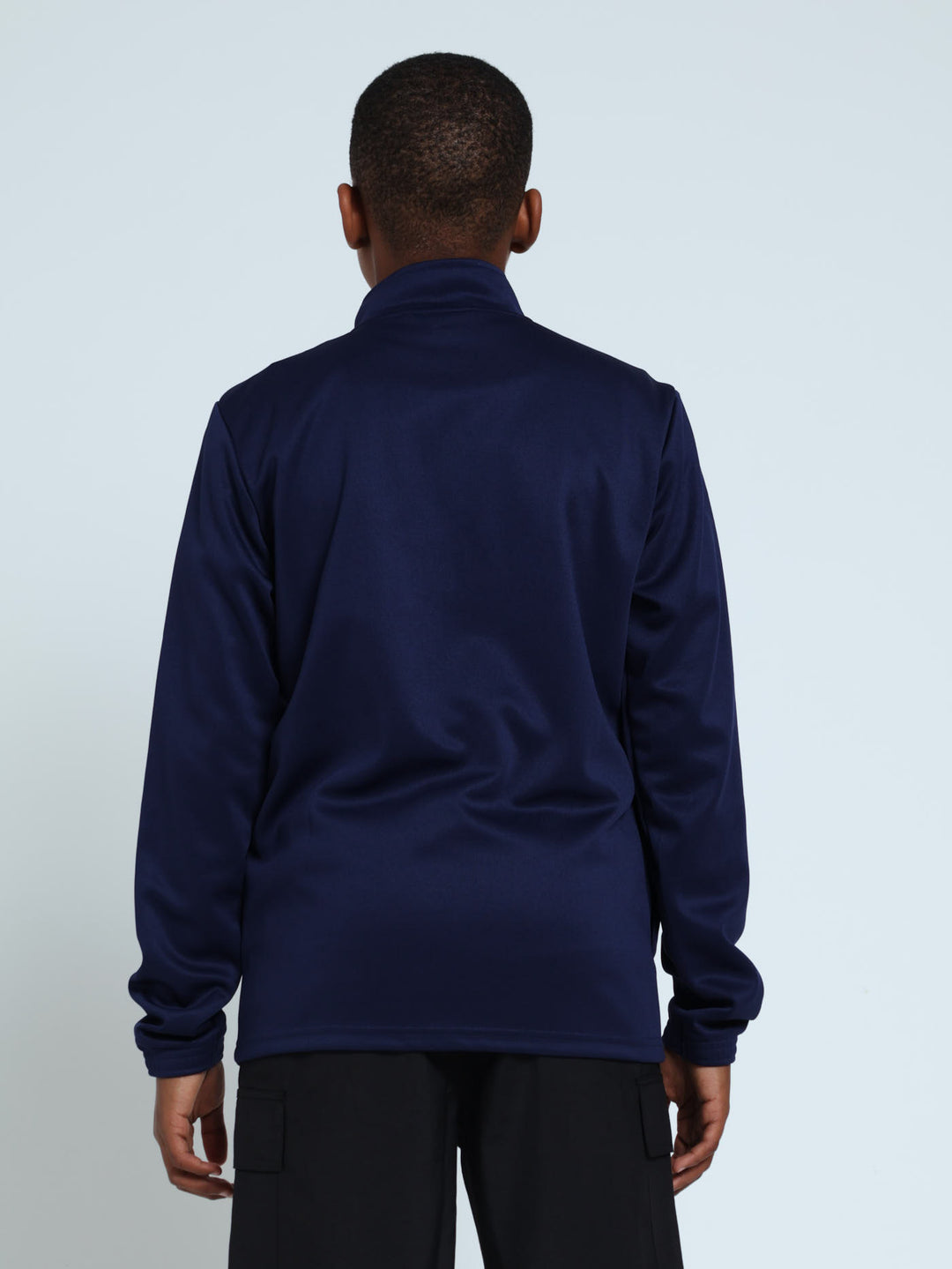 Boys Tricot Zip Through Top - Navy