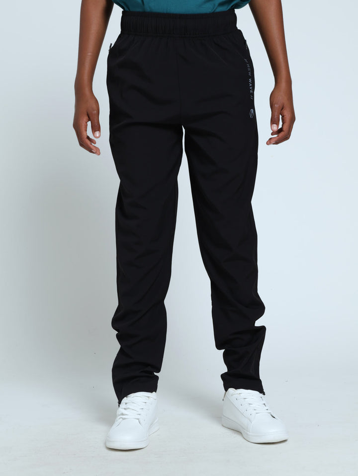 Boys Microfiber Trackpants - Black