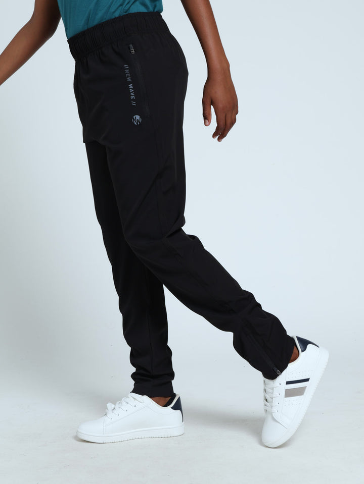 Boys Microfiber Trackpants - Black