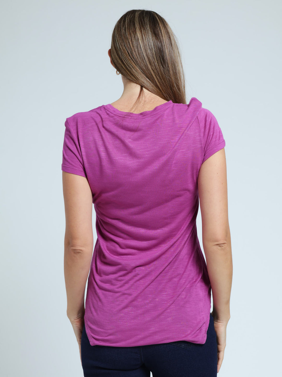 Hi-Lo Slouchy Tee - Magenta