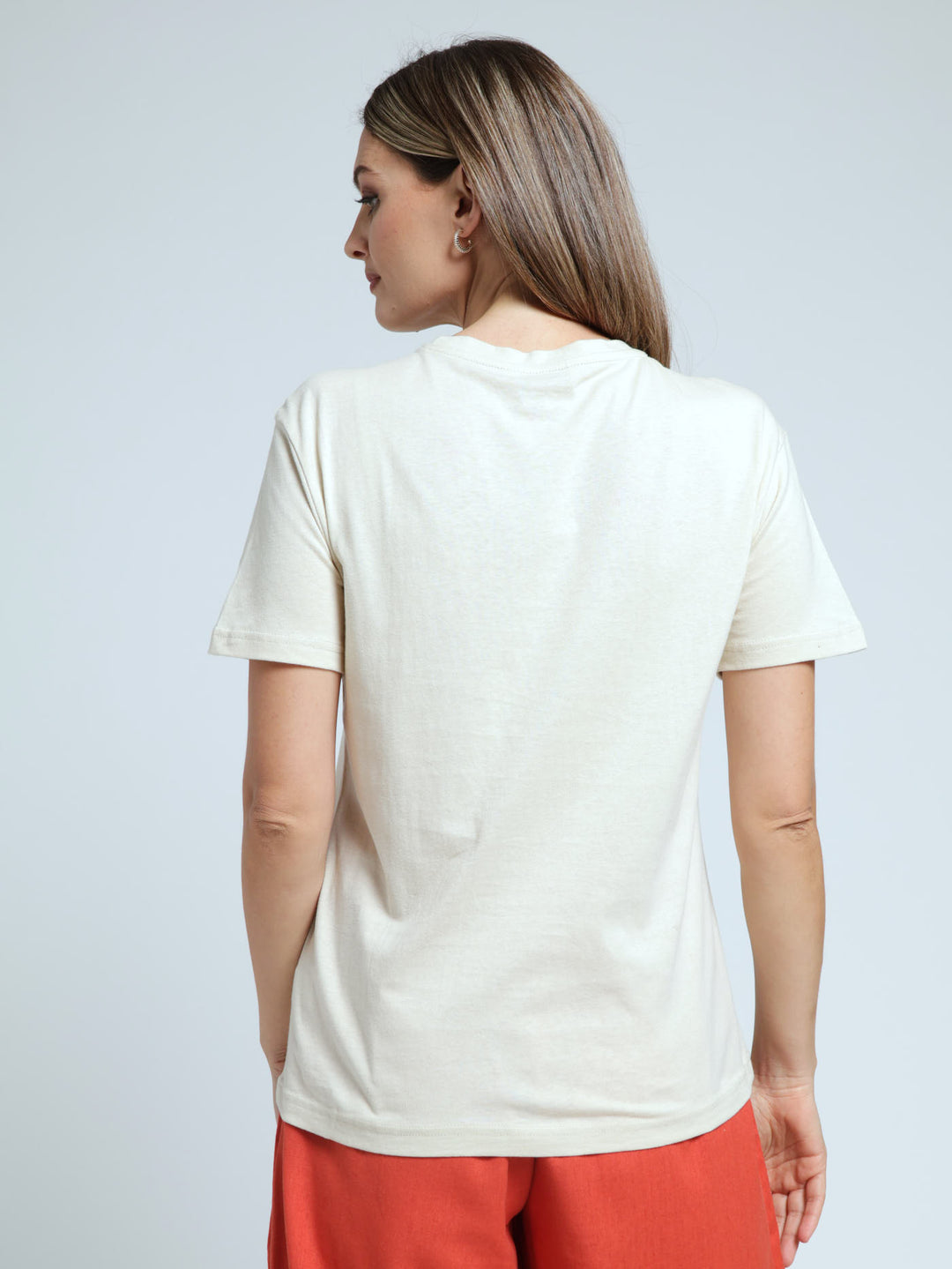 Floral Botanique Tee - Sand