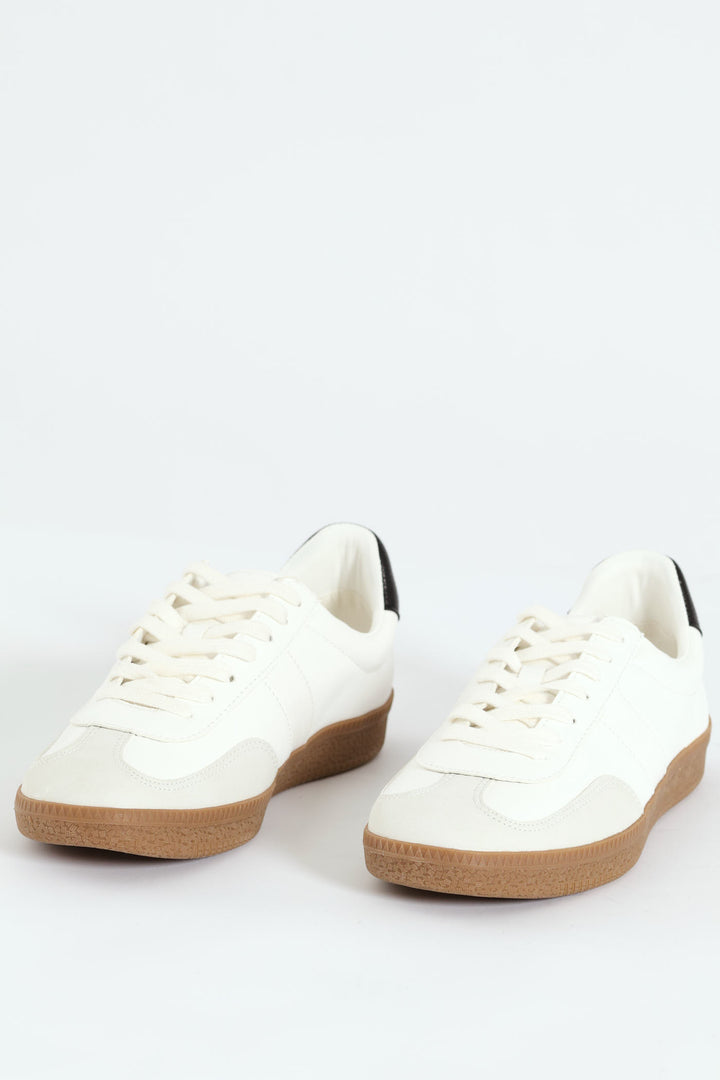 Impalla Gum Sole Flat Sneaker - White/Grey