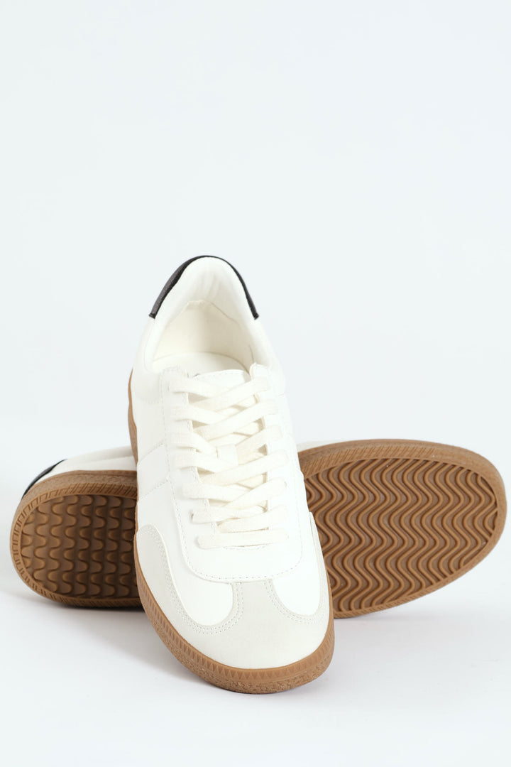 Impalla Gum Sole Flat Sneaker - White/Grey