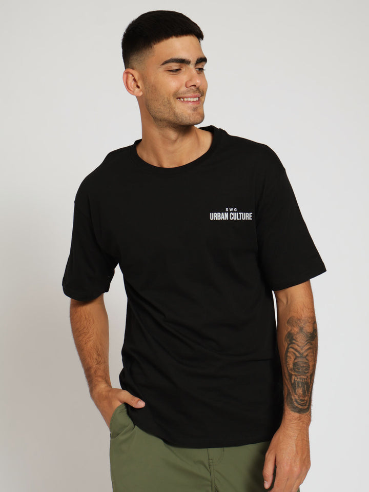 Reflective Print Tee - Black