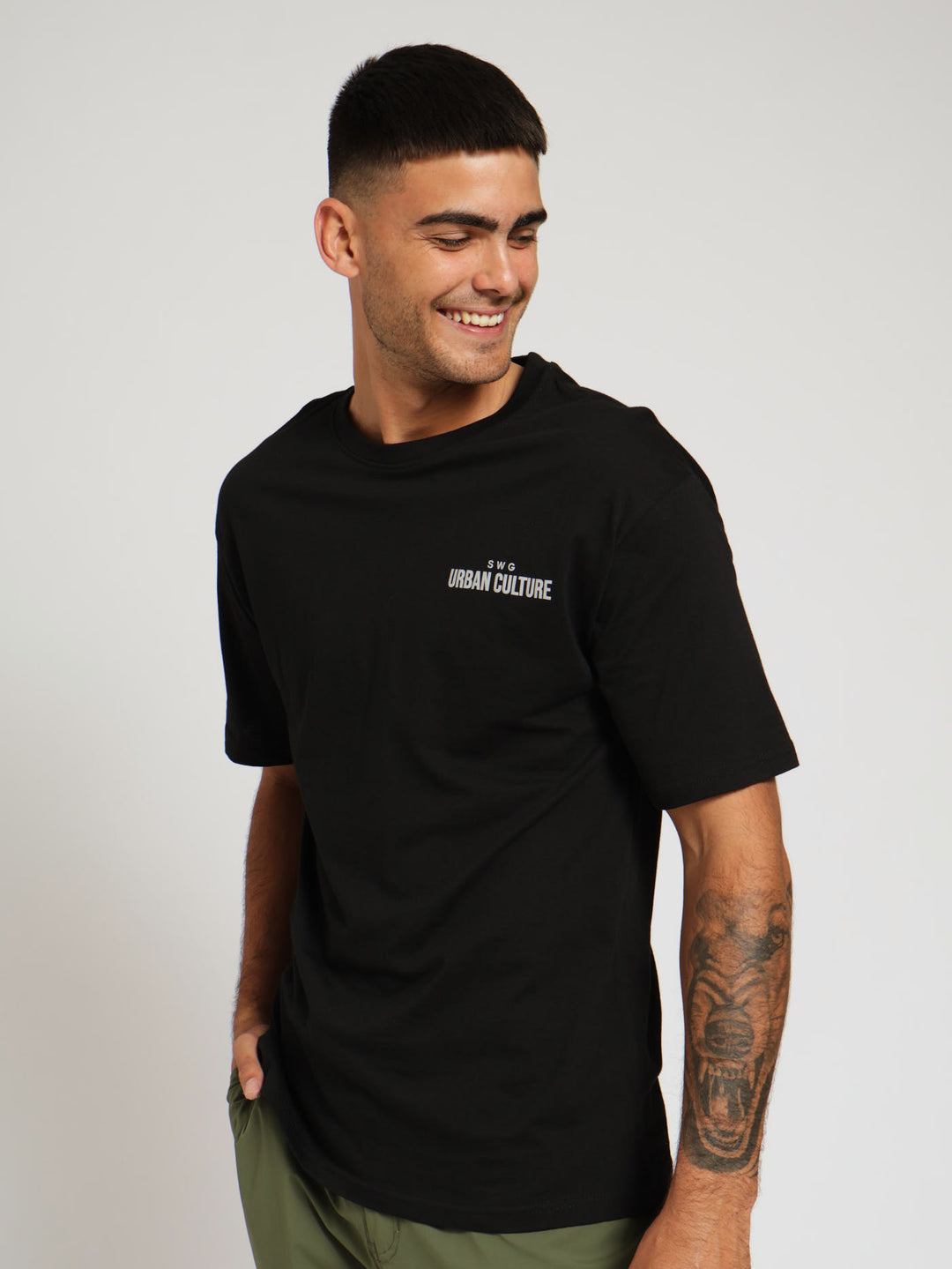 Reflective Print Tee - Black