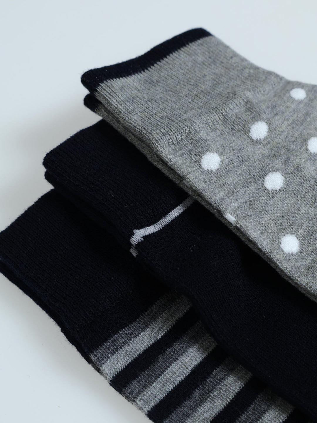 3 Pack Anklet Socks - Navy/Grey