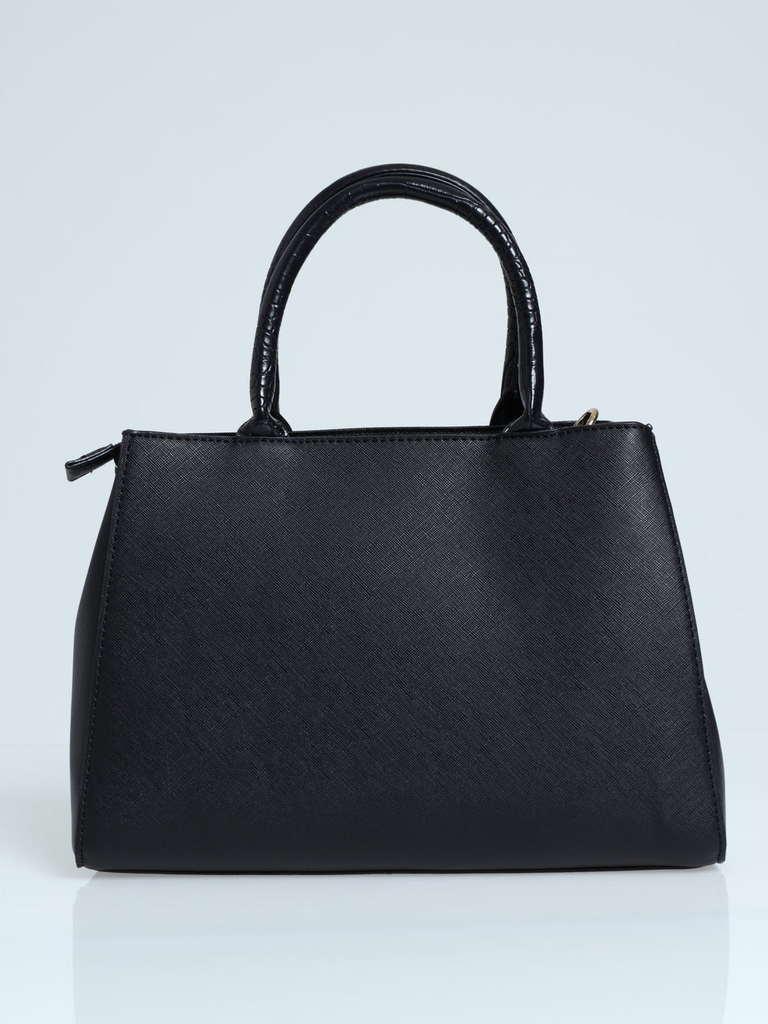 Colour Block Tote Bag - Black