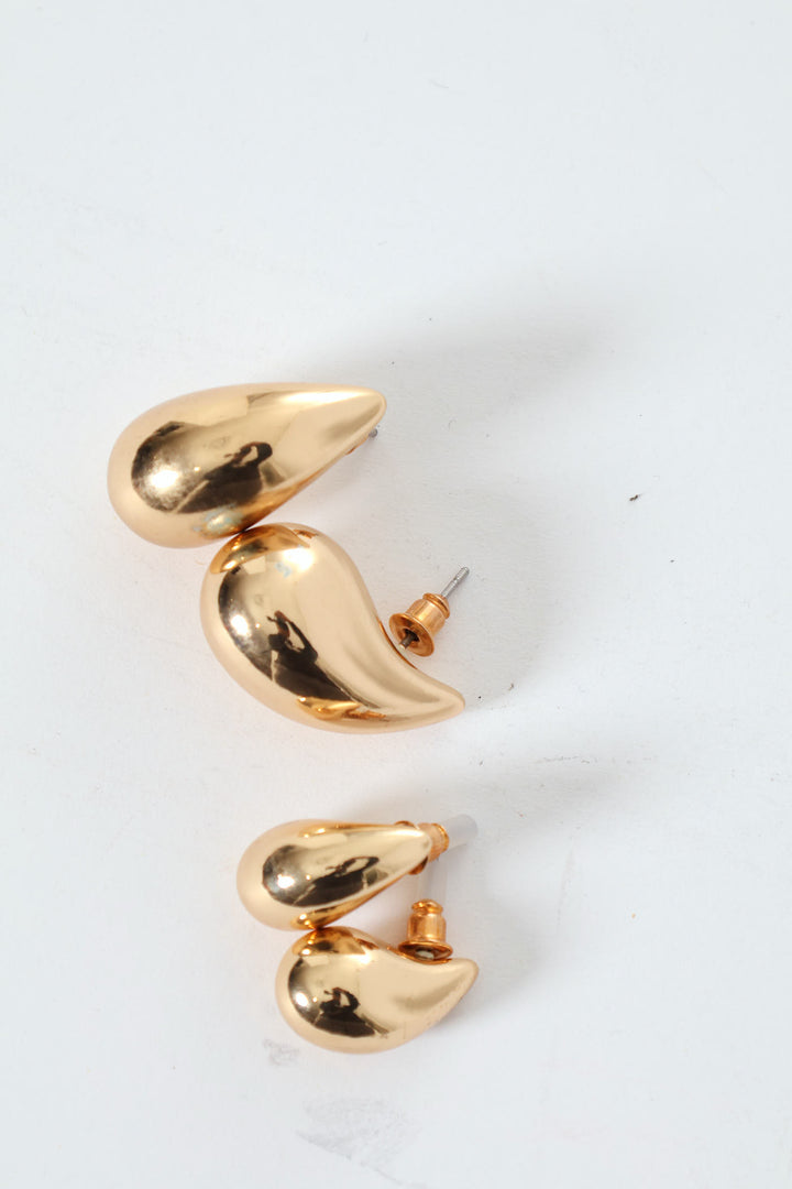 2 Pack Bubble Stud Earrings - Gold