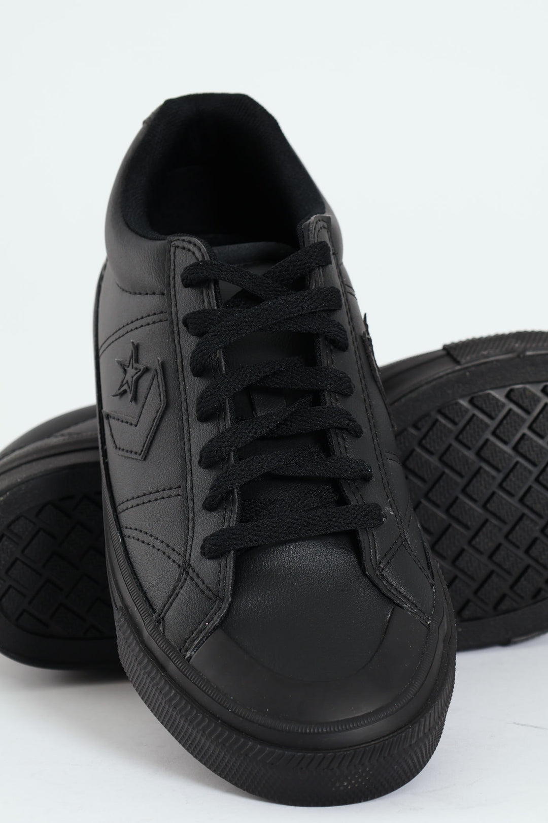 Sport Casual Court Lace Up Sneaker - Black