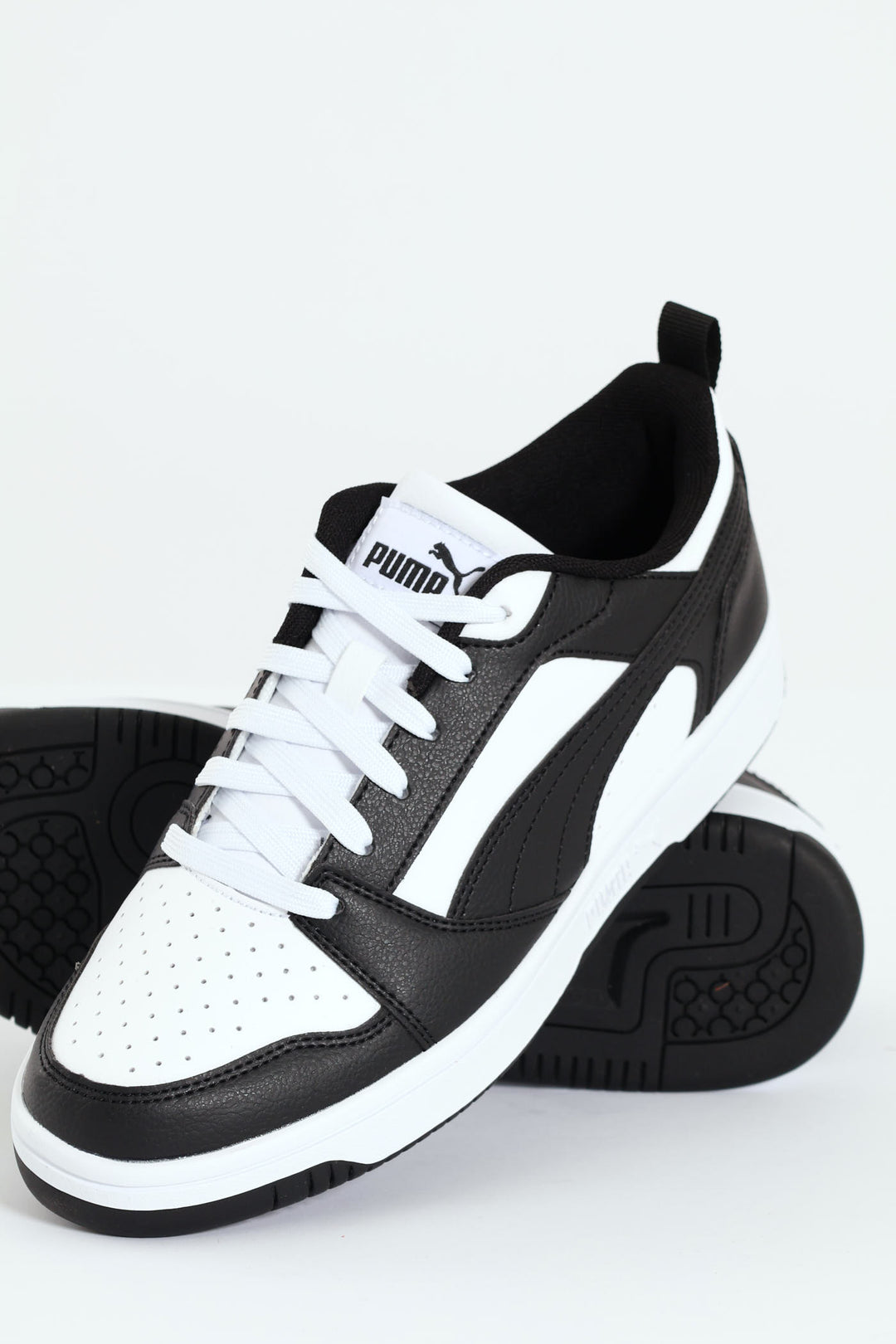 Rebound V6 Lo Chunky Closed Toe Lace Up Sneaker - White/Black