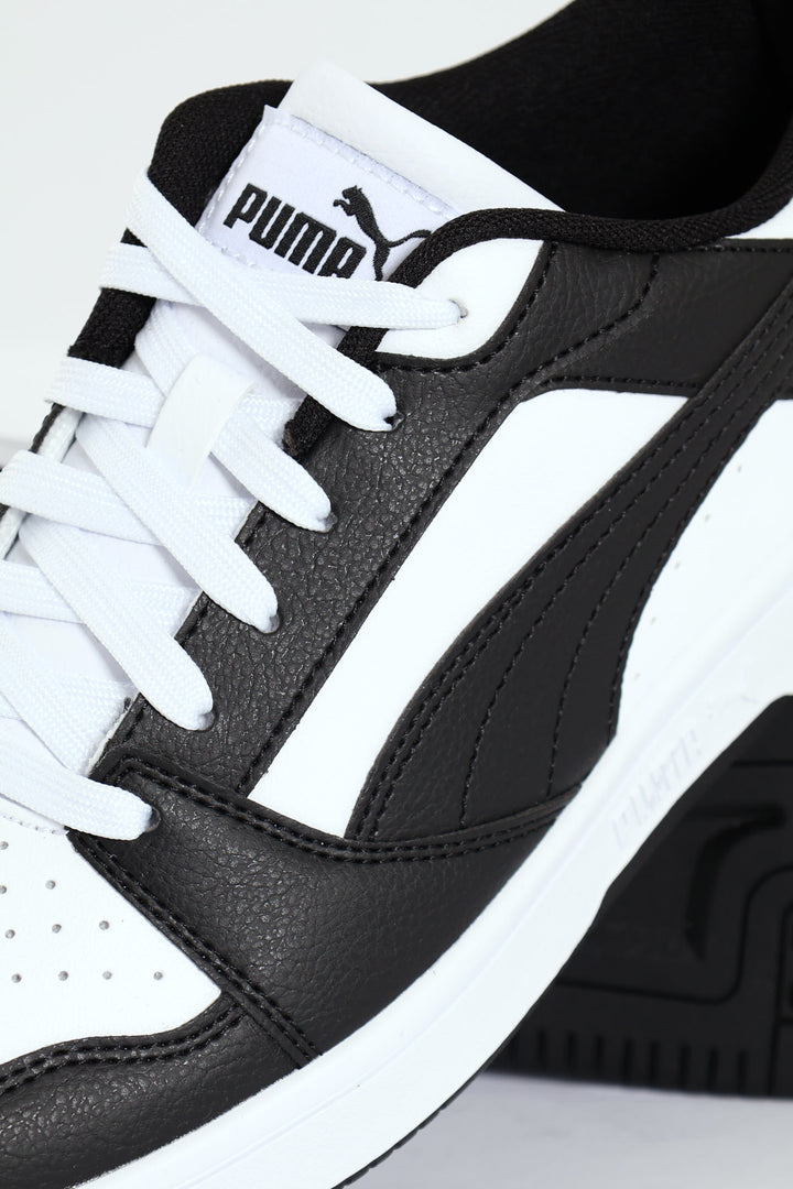 Rebound V6 Lo Chunky Closed Toe Lace Up Sneaker - White/Black