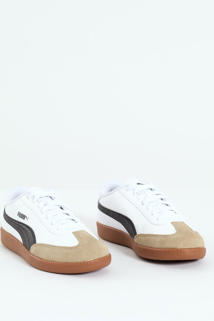 9-T T-Toe Gum Lace Up Sneaker - White/Black