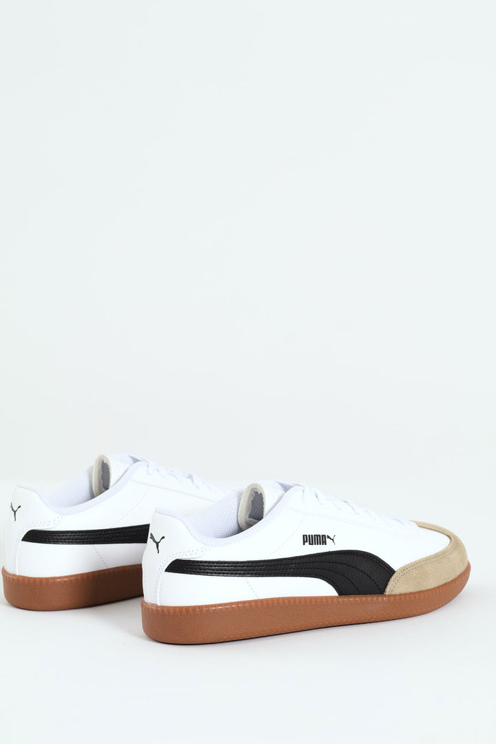 9-T T-Toe Gum Lace Up Sneaker - White/Black