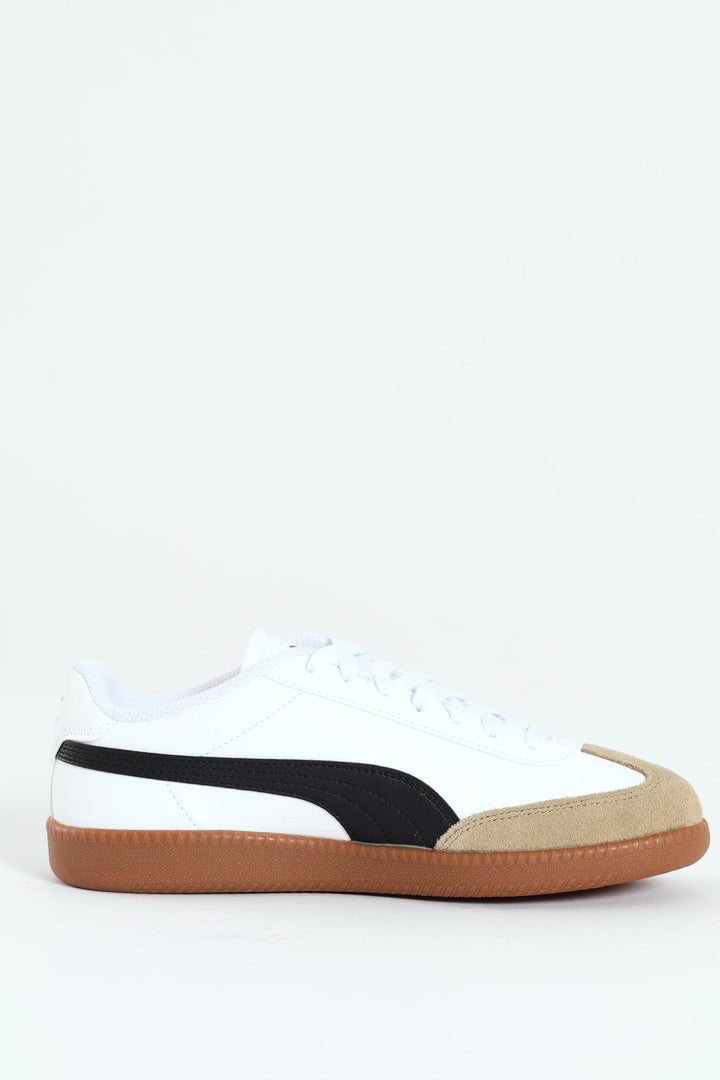 9-T T-Toe Gum Lace Up Sneaker - White/Black