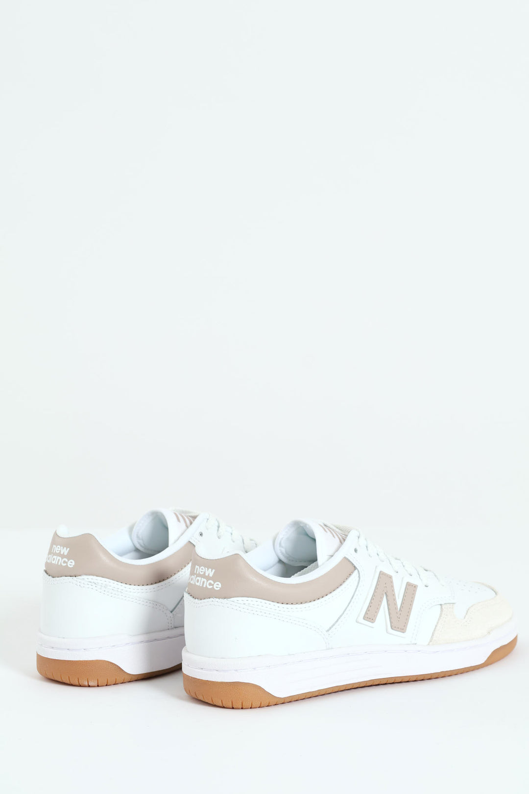 Bb480L V1 Classic Basic Lace Up Sneaker - White/Beige