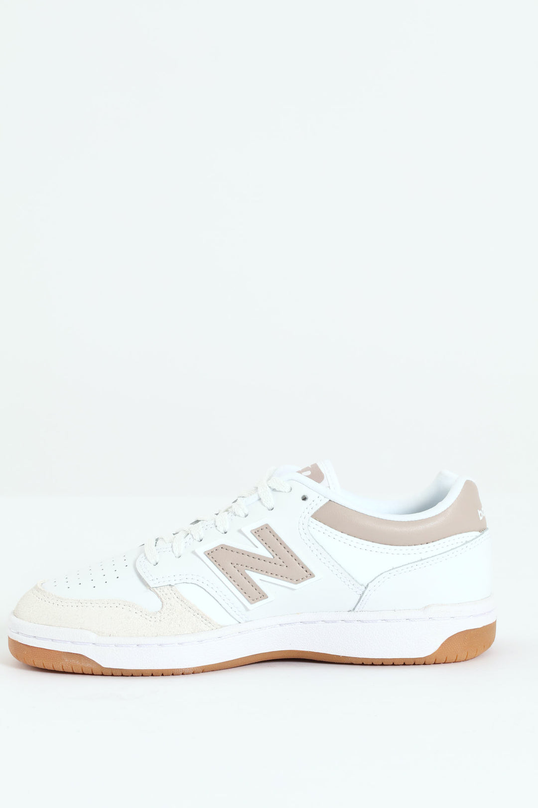 Bb480L V1 Classic Basic Lace Up Sneaker - White/Beige