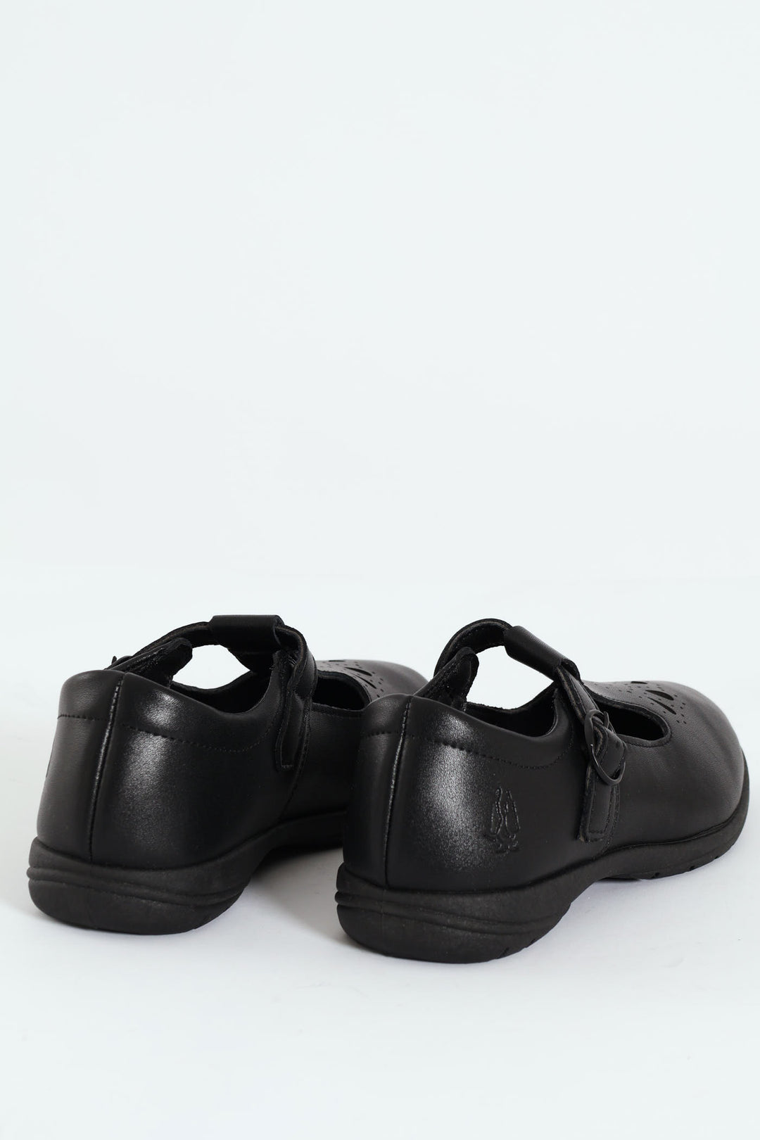 Boys Crown Teardrop School Shoe - Black