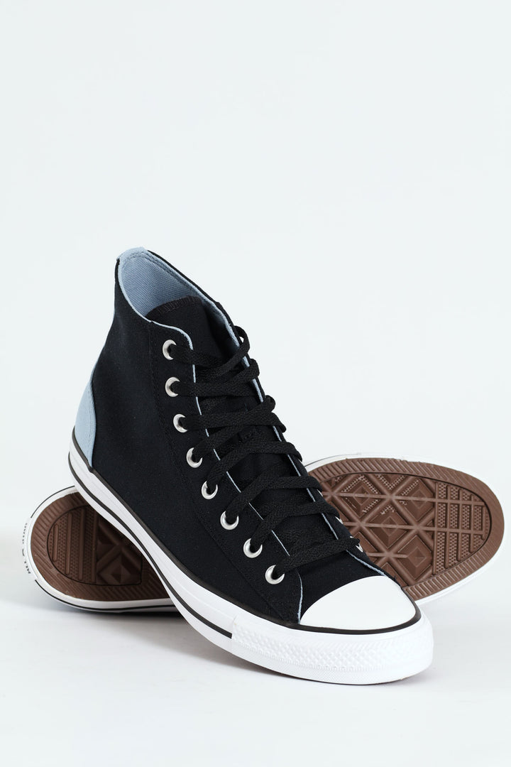 Colourblock Panel Heel Ctas Basic Sneaker - Black/Blue