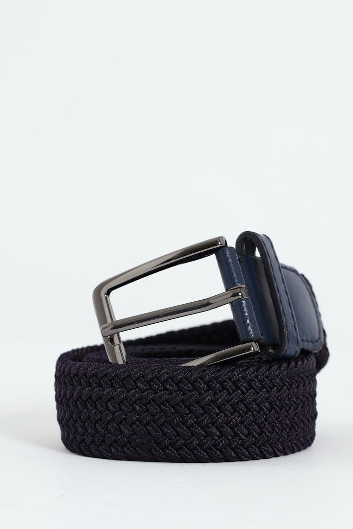 Updated Braided Belt - Navy