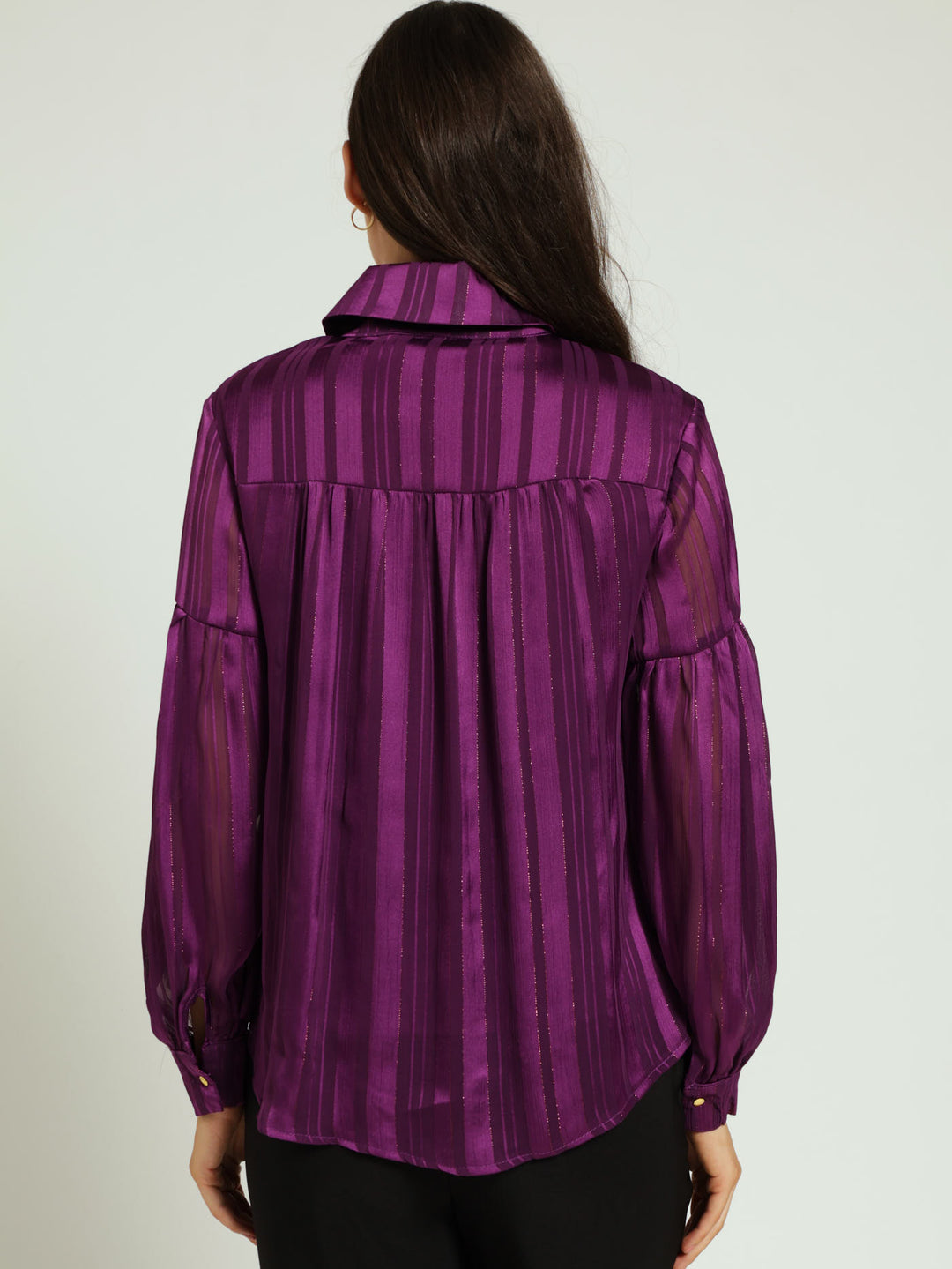 Burnout Stripe Shirt - Dafk Purple