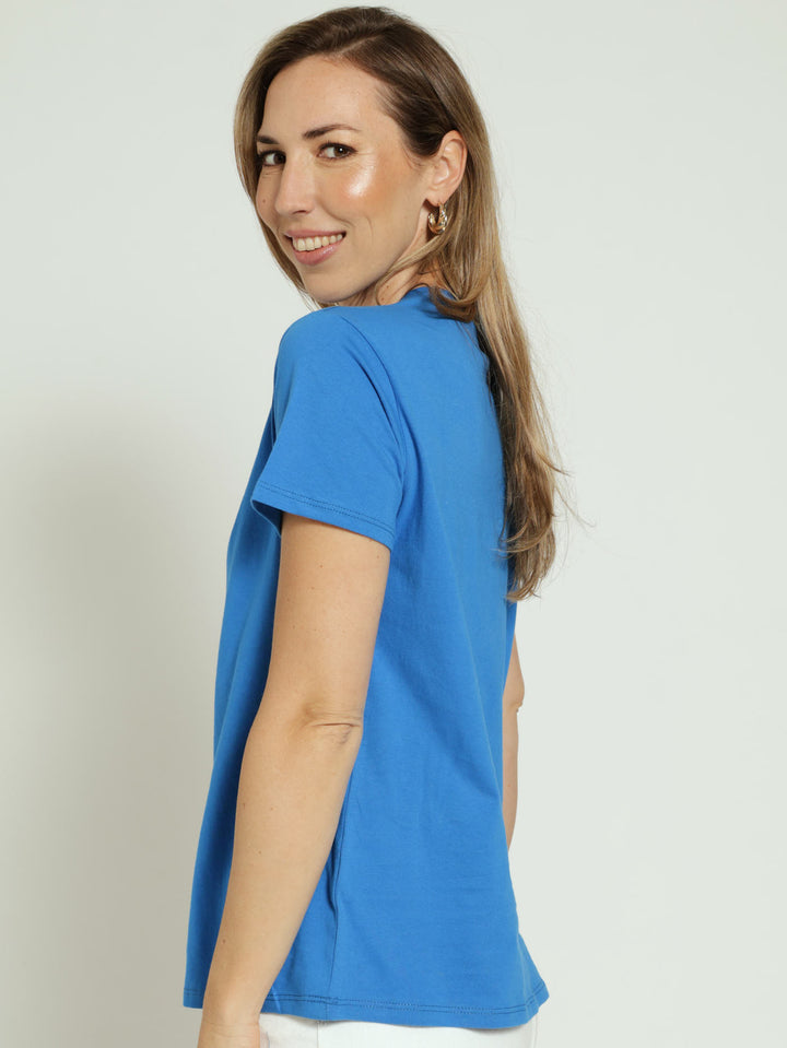 Magnifique Embossed Tee - Blue