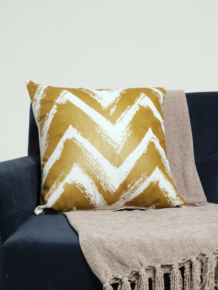 Chevron Gold Foil Scatter Cushion - Gold