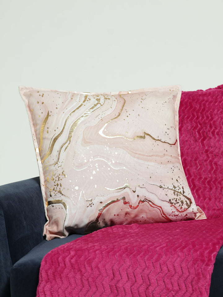 Pink Marble Foil Scatter Cushion - Pink