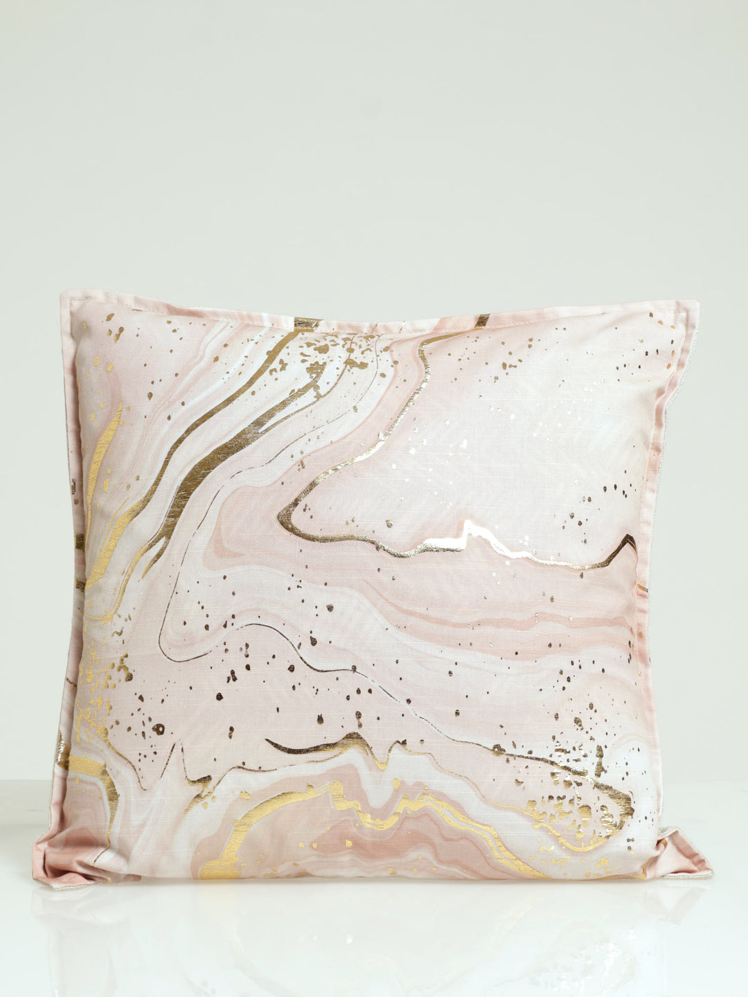 Pink Marble Foil Scatter Cushion - Pink