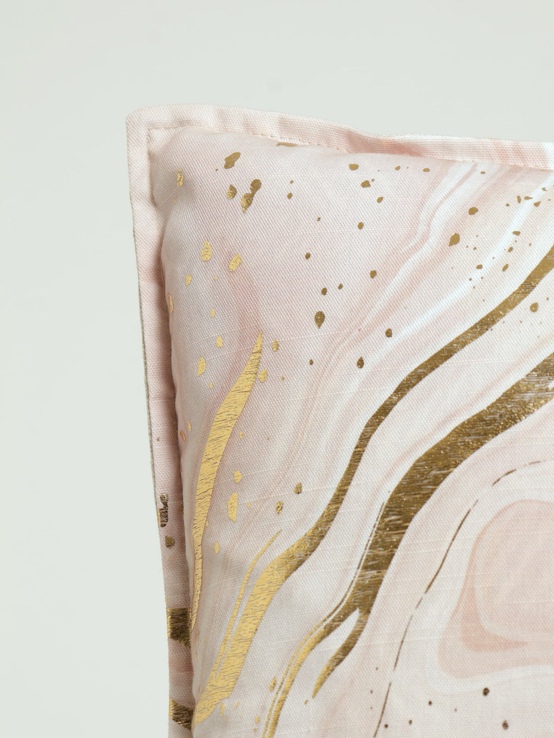 Pink Marble Foil Scatter Cushion - Pink