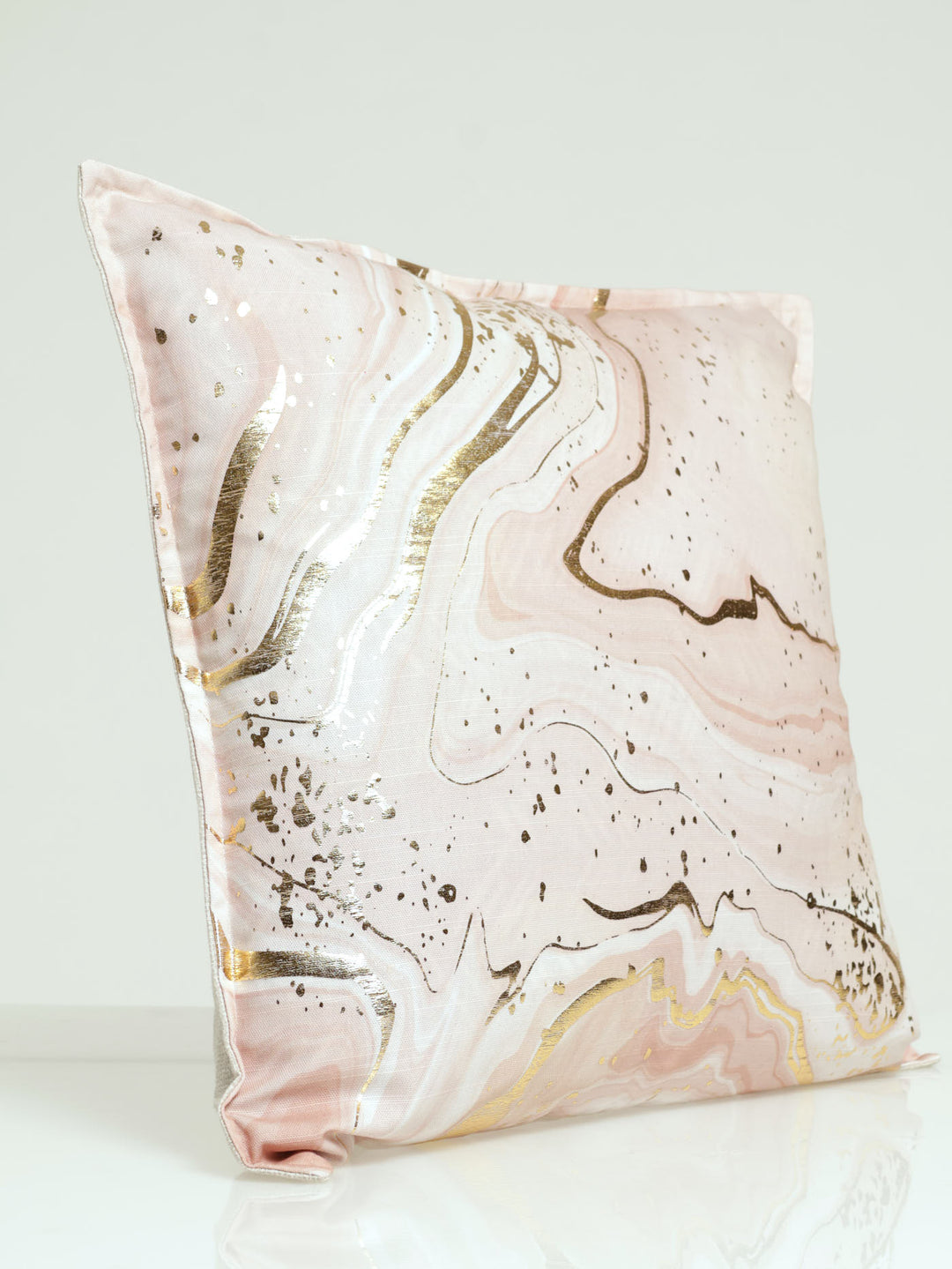 Pink Marble Foil Scatter Cushion - Pink